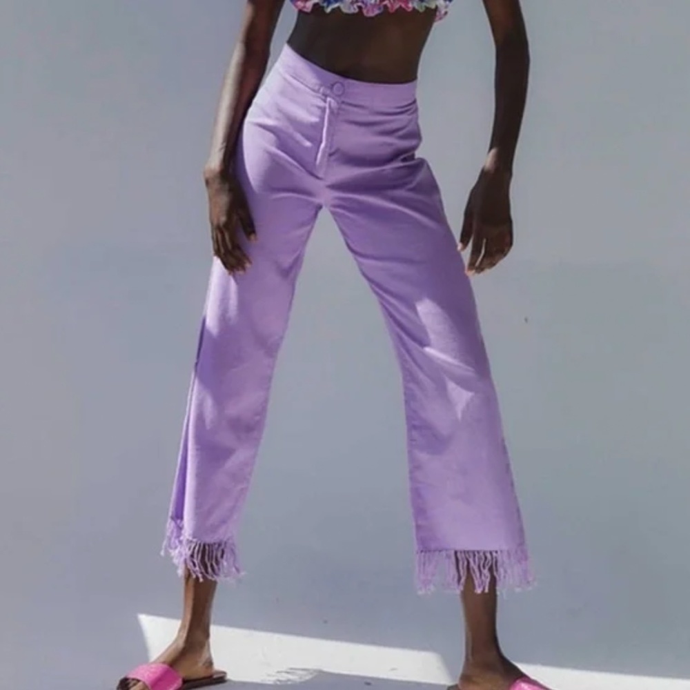 New! Tach Nicanor Linen Pants - Lilac